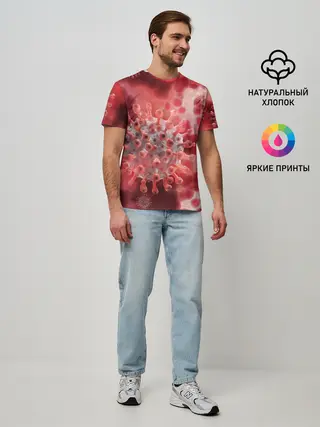 Мужская базовая футболка / Коронавирус