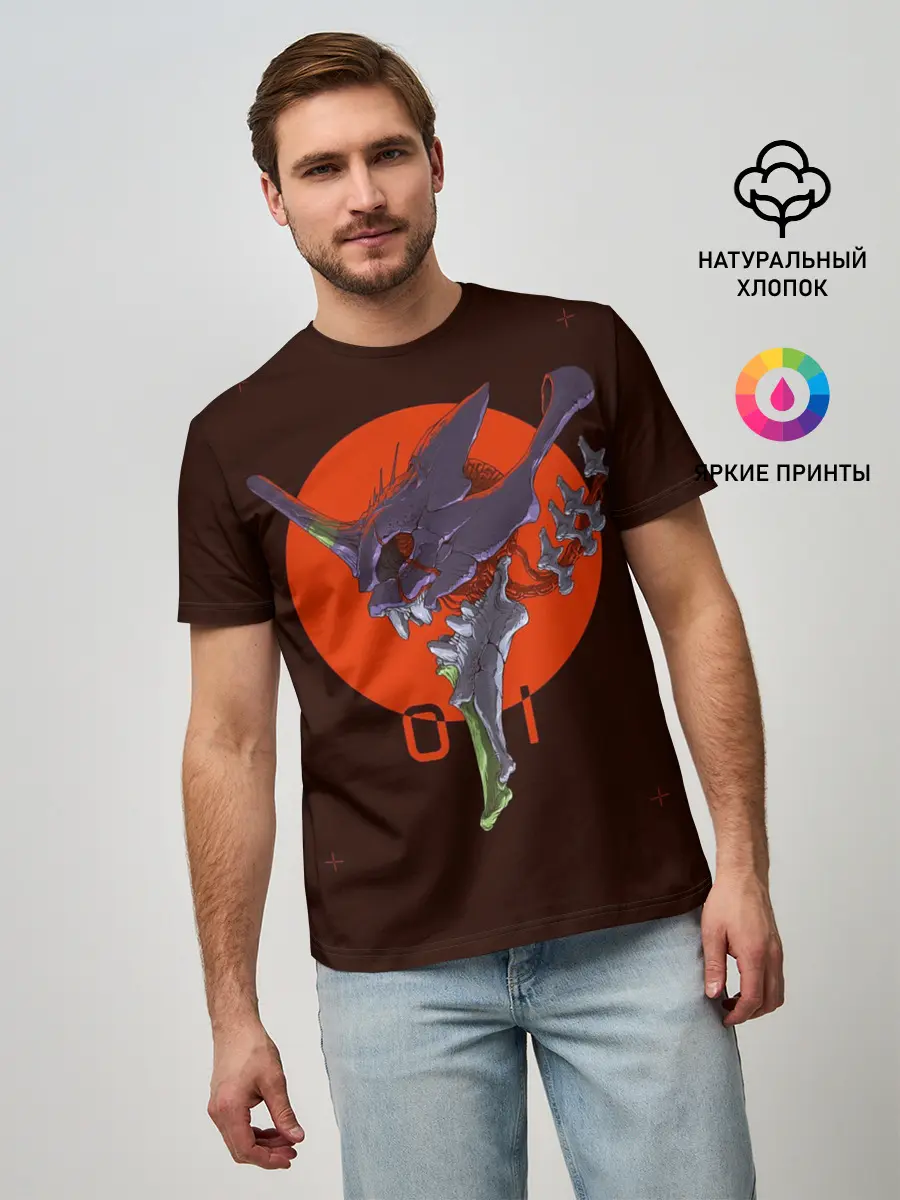 Мужская базовая футболка / евангелион