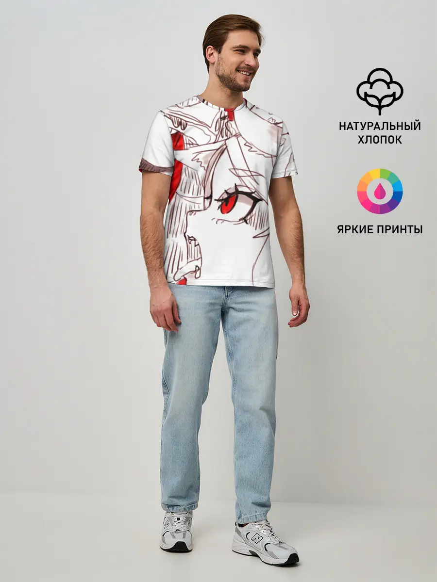 Мужская базовая футболка / Люцифер. HELLTAKER