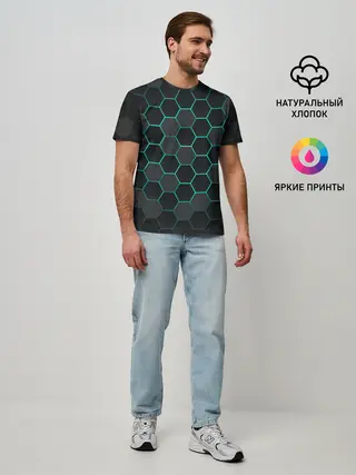 Мужская базовая футболка / Big Octagon