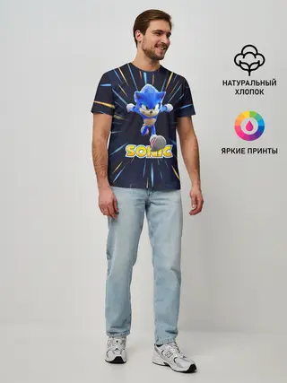 Мужская базовая футболка / SONIC.