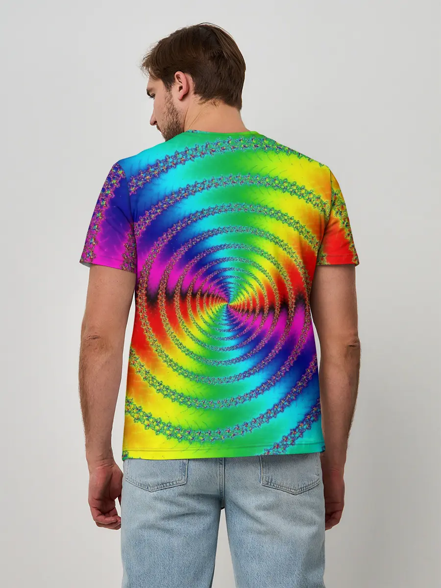 Мужская базовая футболка / Цветной гипноз