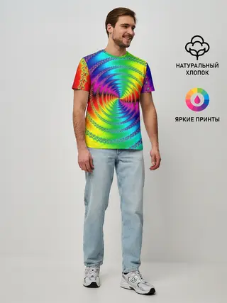 Мужская базовая футболка / Цветной гипноз