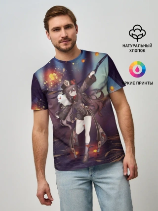 Мужская базовая футболка / Ху Тао