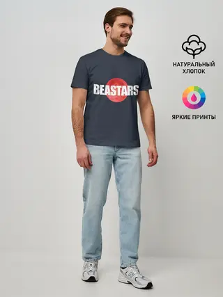 Мужская базовая футболка / Red moon | Beastars
