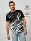 Мужская базовая футболка / JUVENTUS / ЮВЕНТУС / БРЫЗГИ