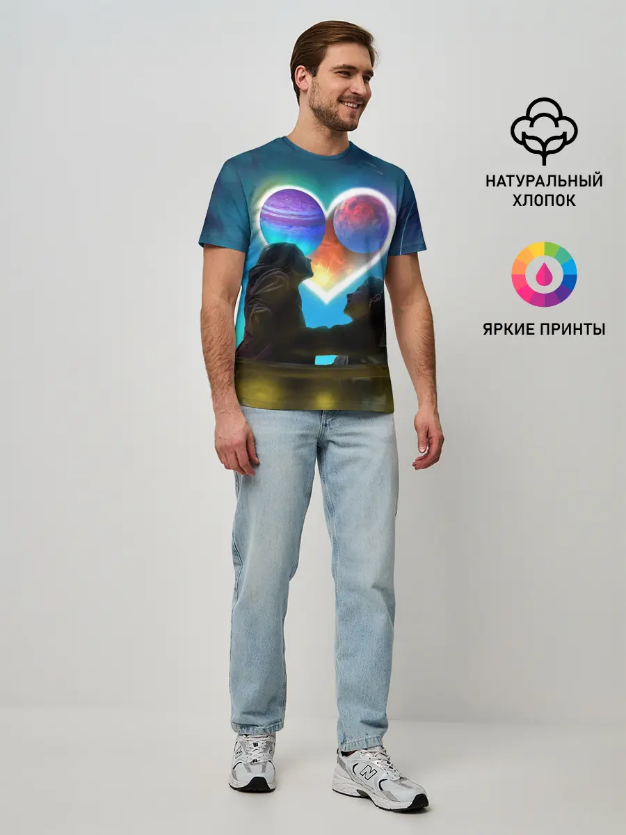 Мужская базовая футболка / Ваня Дмитриенко Венера-Юпитер