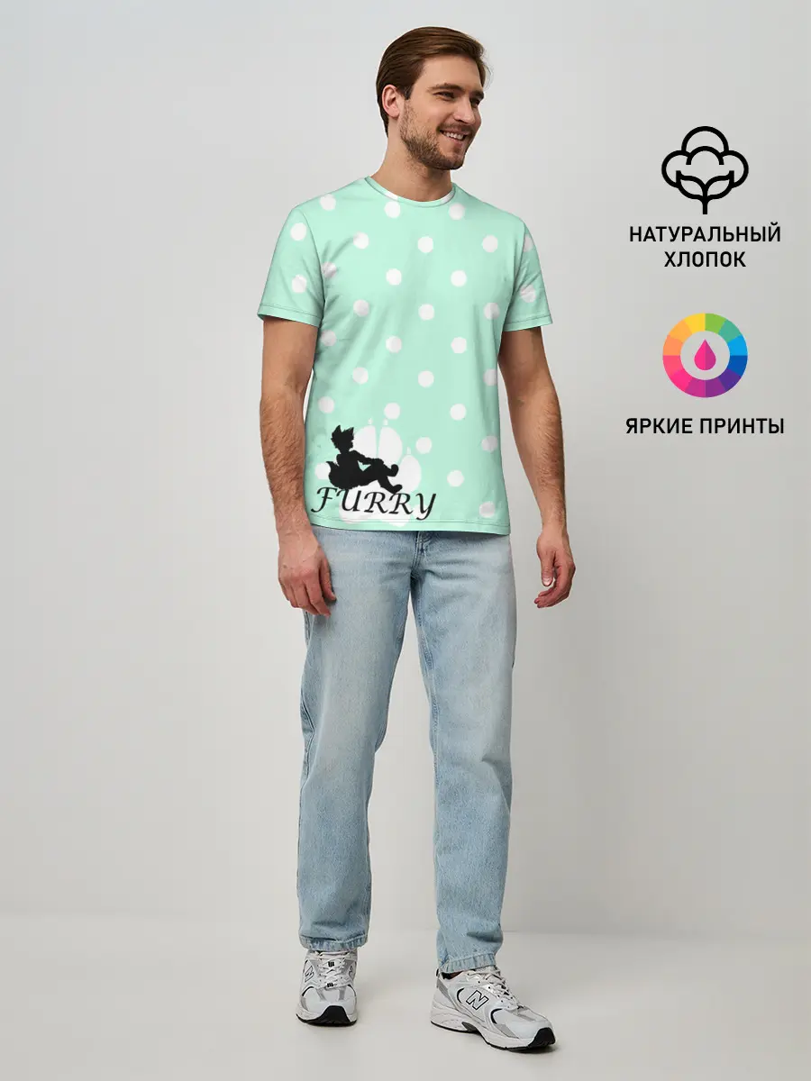 Мужская базовая футболка / Furry Fox