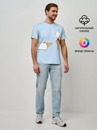 Мужская базовая футболка / ааа рожок