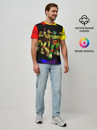 Мужская базовая футболка / Супер Ниндзя Черепашки