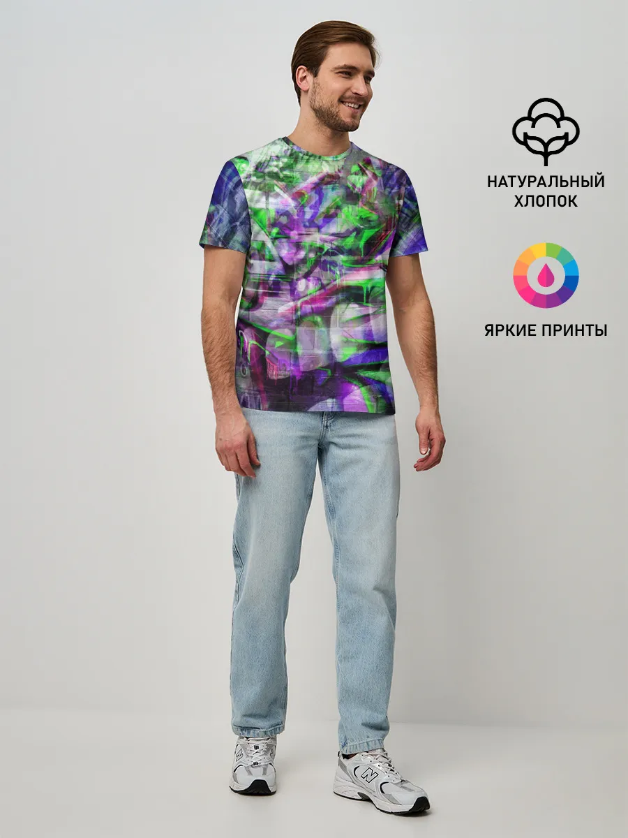 Мужская базовая футболка / Граффити на стене