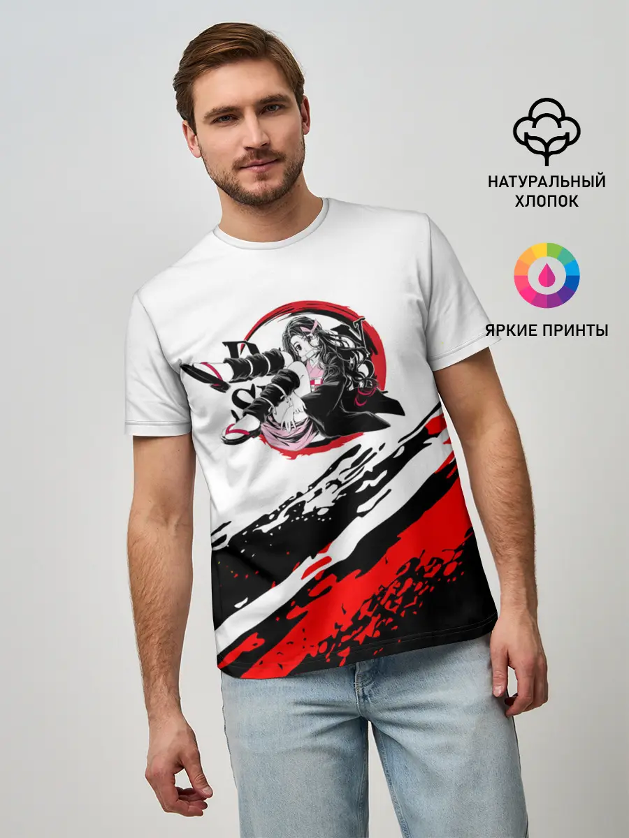 Мужская базовая футболка / Незуко Камадо | Клинок, рассекающий демонов