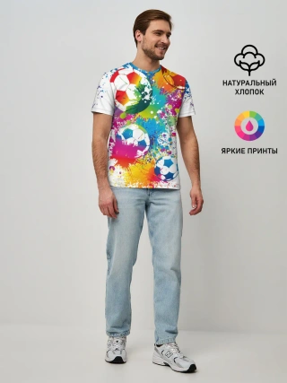 Мужская базовая футболка / Футбольные мячи