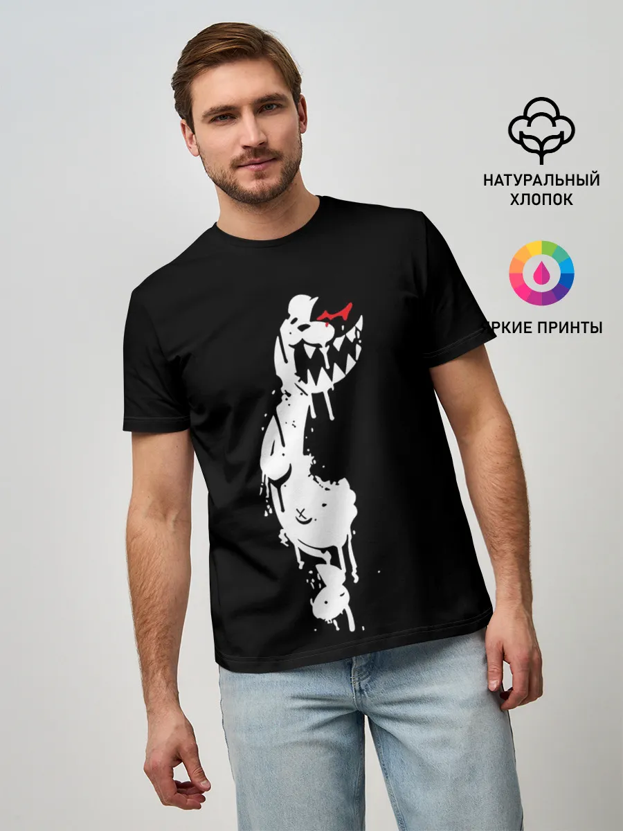 Мужская базовая футболка / MONOKUMA в темноте