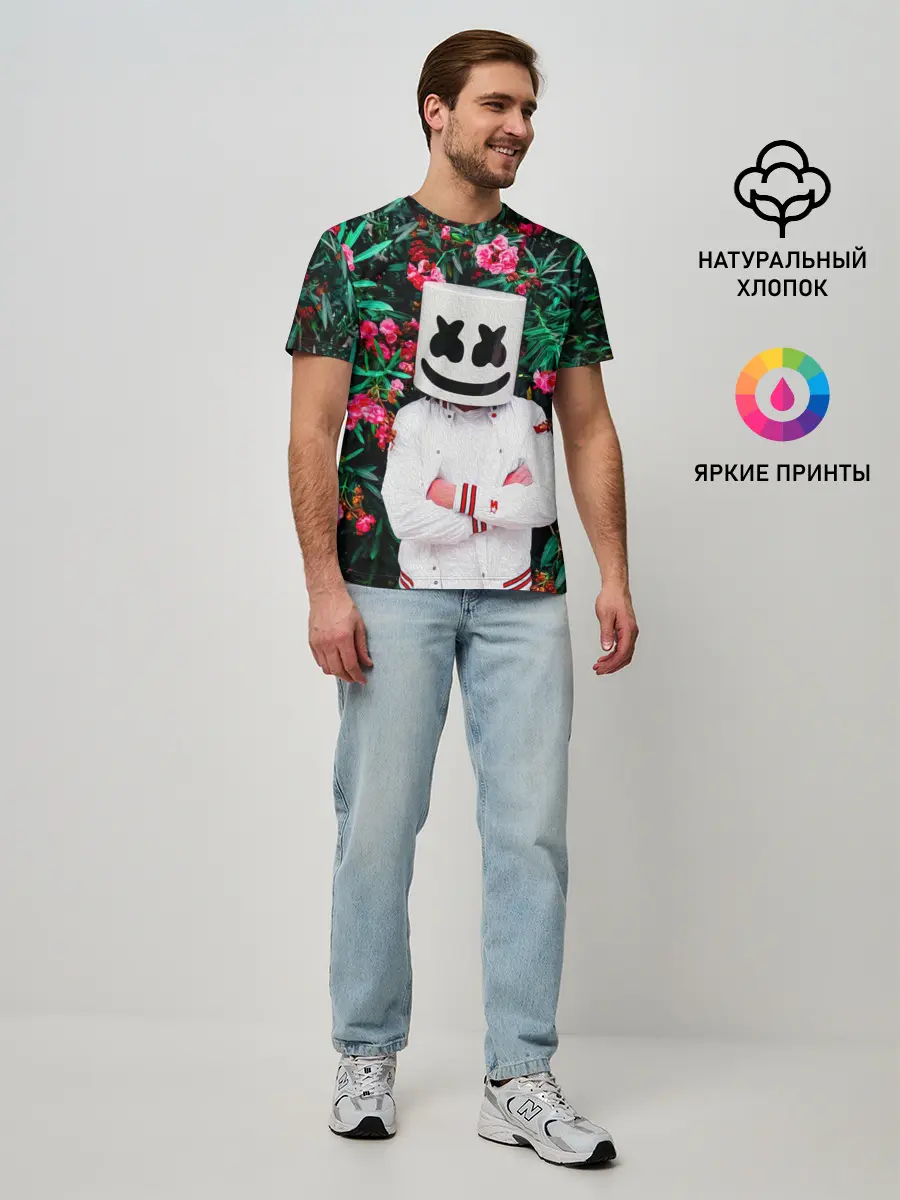 Мужская базовая футболка / MARSHMELLO ROSES