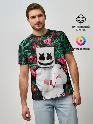Мужская базовая футболка / MARSHMELLO ROSES