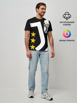 Мужская базовая футболка / JUVENTUS / ЮВЕНТУС / ЗВЕЗДЫ