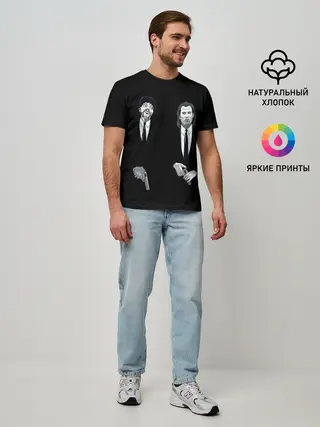 Мужская базовая футболка / Pulp Fiction - Art 3