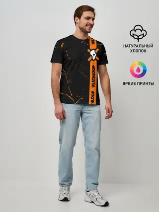 Мужская базовая футболка / Deathloop - Grunge