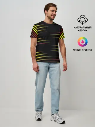 Мужская базовая футболка / HORIZONTAL GEOMETRY