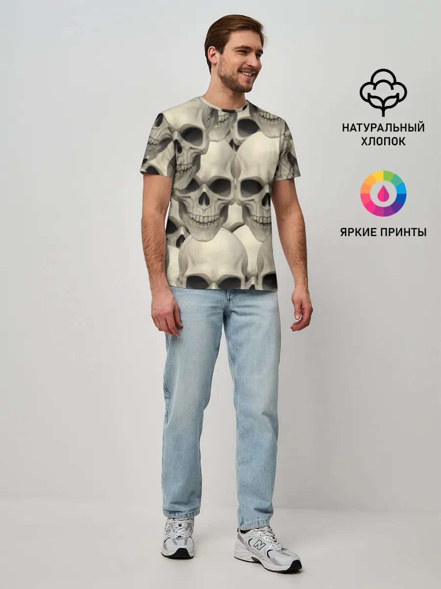 Мужская базовая футболка / Черепа