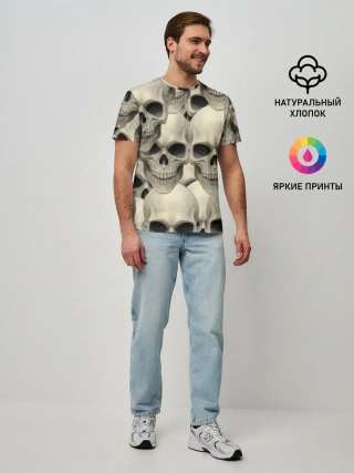 Мужская базовая футболка / Черепа