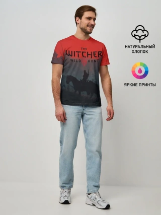 Мужская базовая футболка / На плотве | Ведьмак