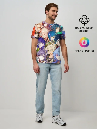 Мужская базовая футболка / Genshin Impact - персонажи