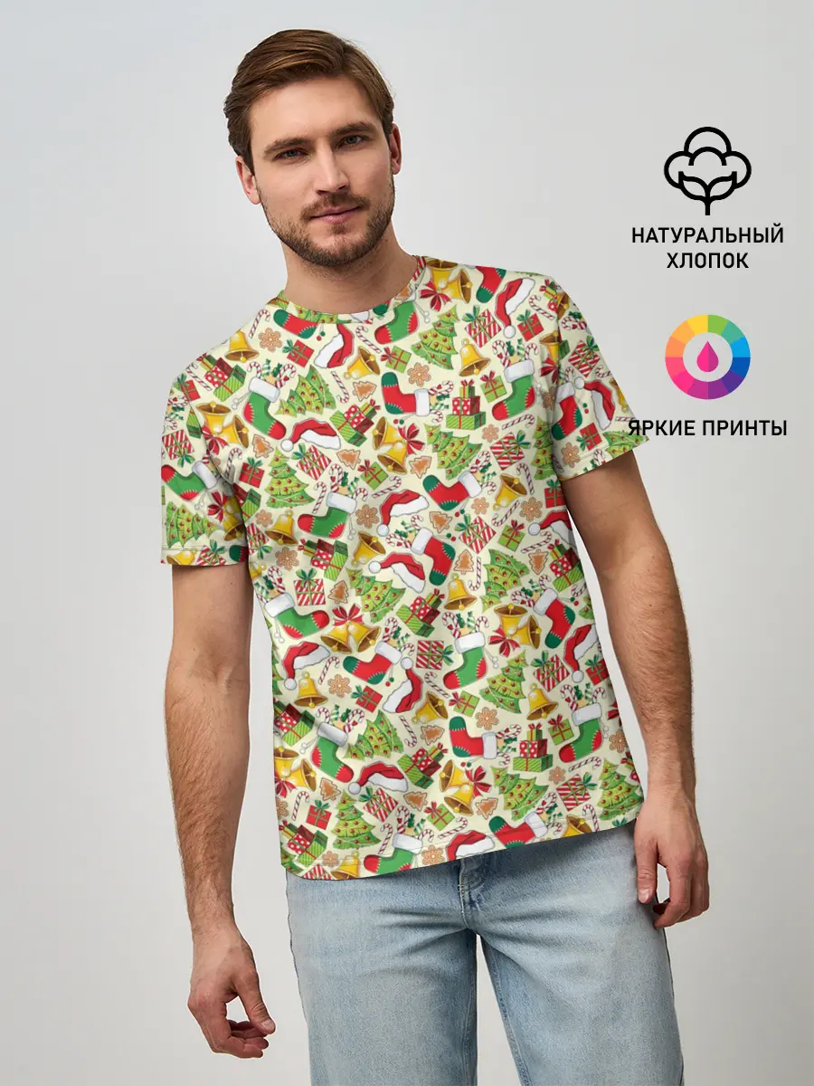 Мужская базовая футболка / Merry Christmas