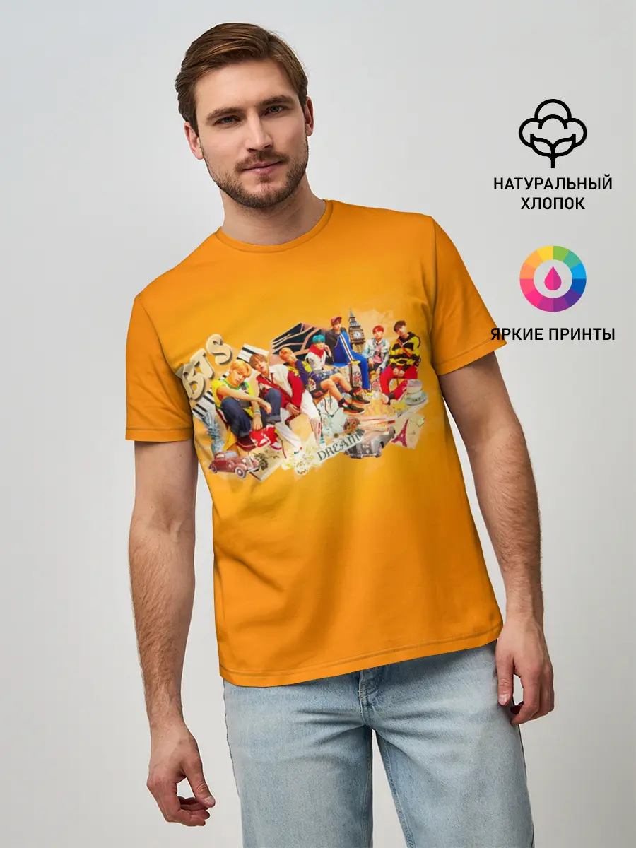 Мужская базовая футболка / BTS