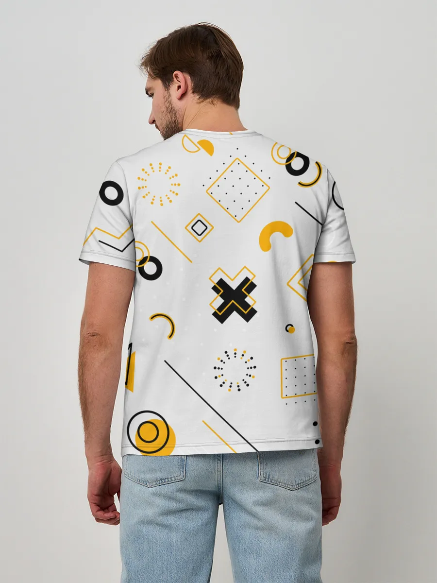 Мужская базовая футболка / Геометрический узор