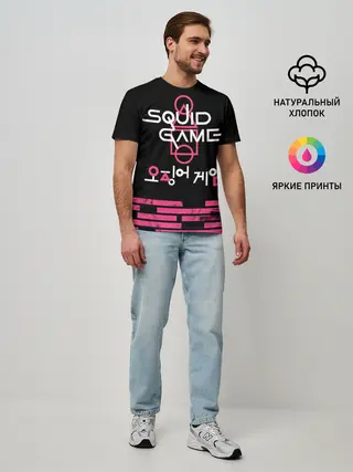 Мужская базовая футболка / SQUID GAME [ALL LOGO]