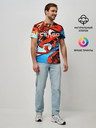 Мужская базовая футболка / CS GO Hyper Beast