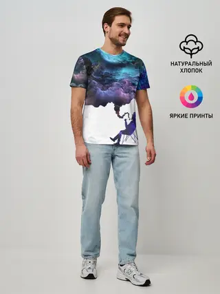 Мужская базовая футболка / Smoky dreams