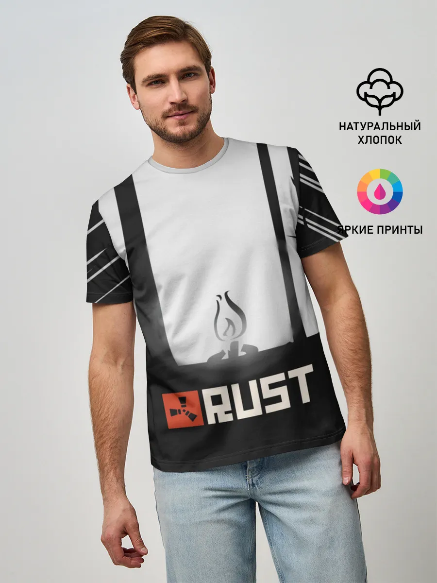Мужская базовая футболка / Огонёк из Раста
