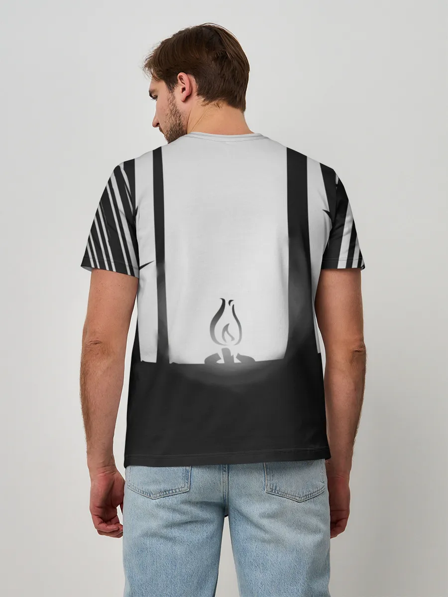 Мужская базовая футболка / Огонёк из Раста