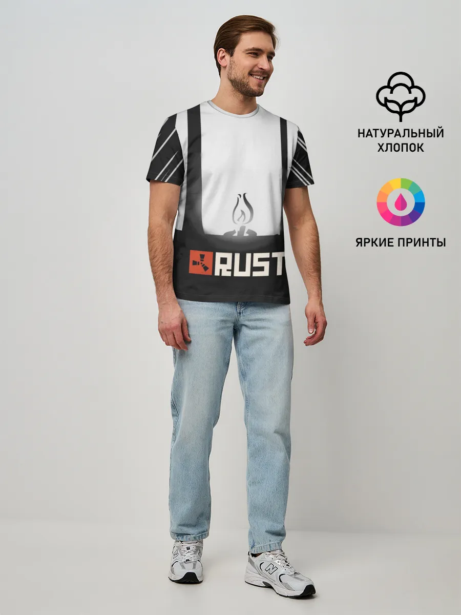 Мужская базовая футболка / Огонёк из Раста