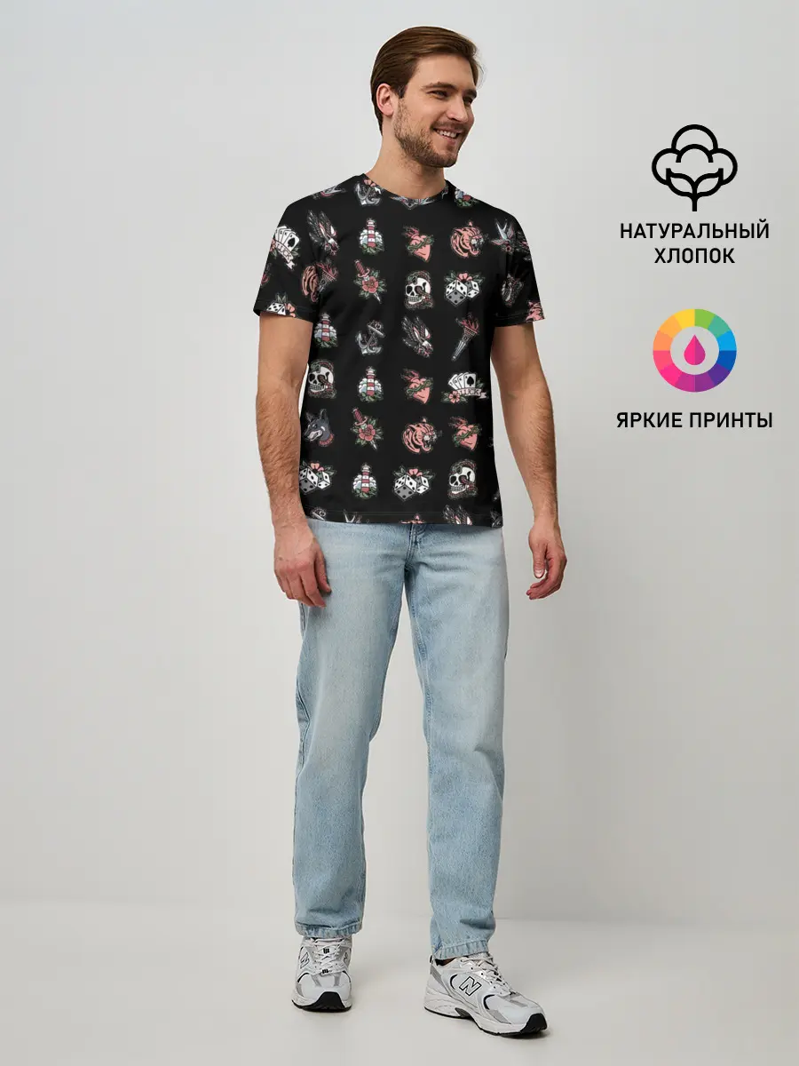 Мужская базовая футболка / Уличные эмблемы