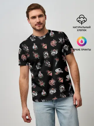 Мужская базовая футболка / Уличные эмблемы