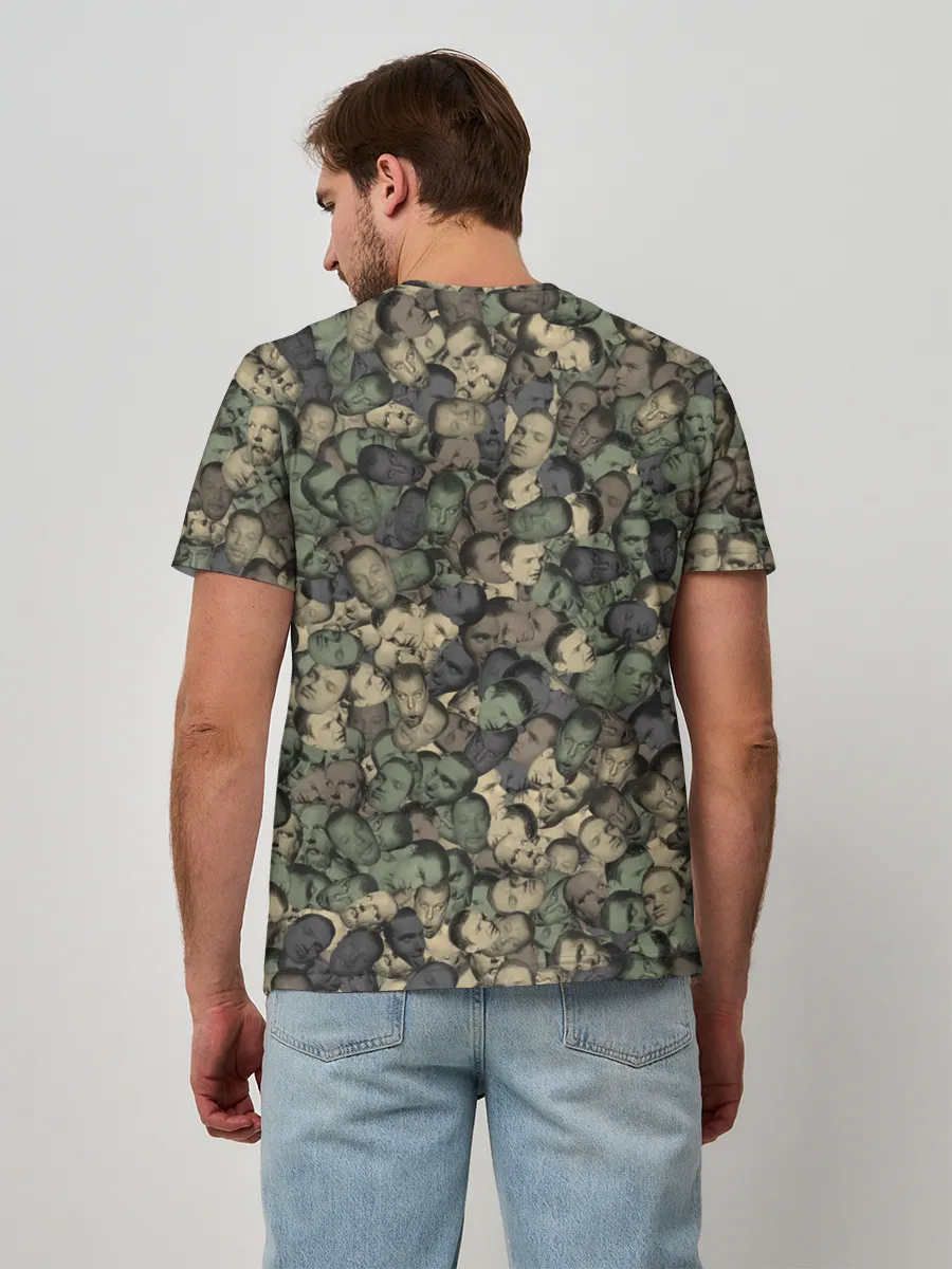 Мужская базовая футболка / Камуфляж Зеленый Слоник