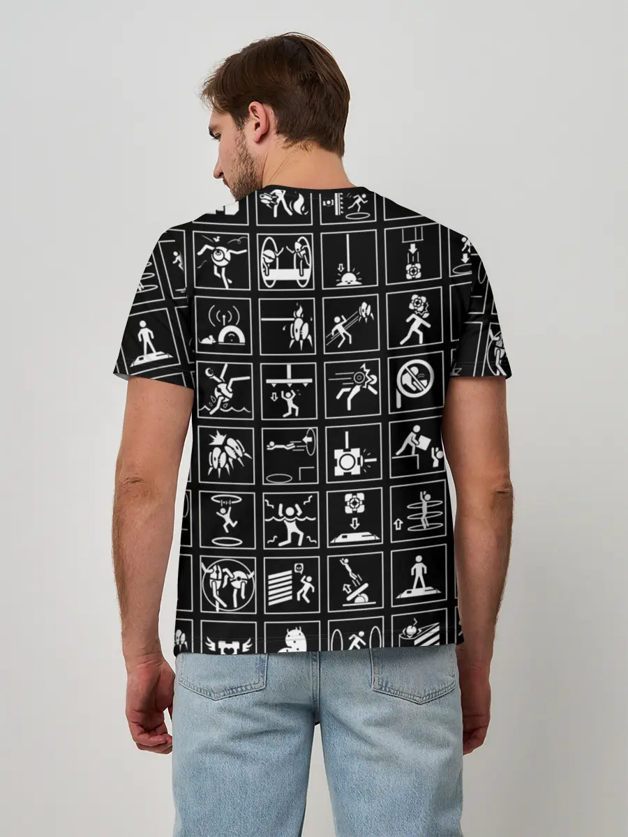 Мужская базовая футболка / Portal icons