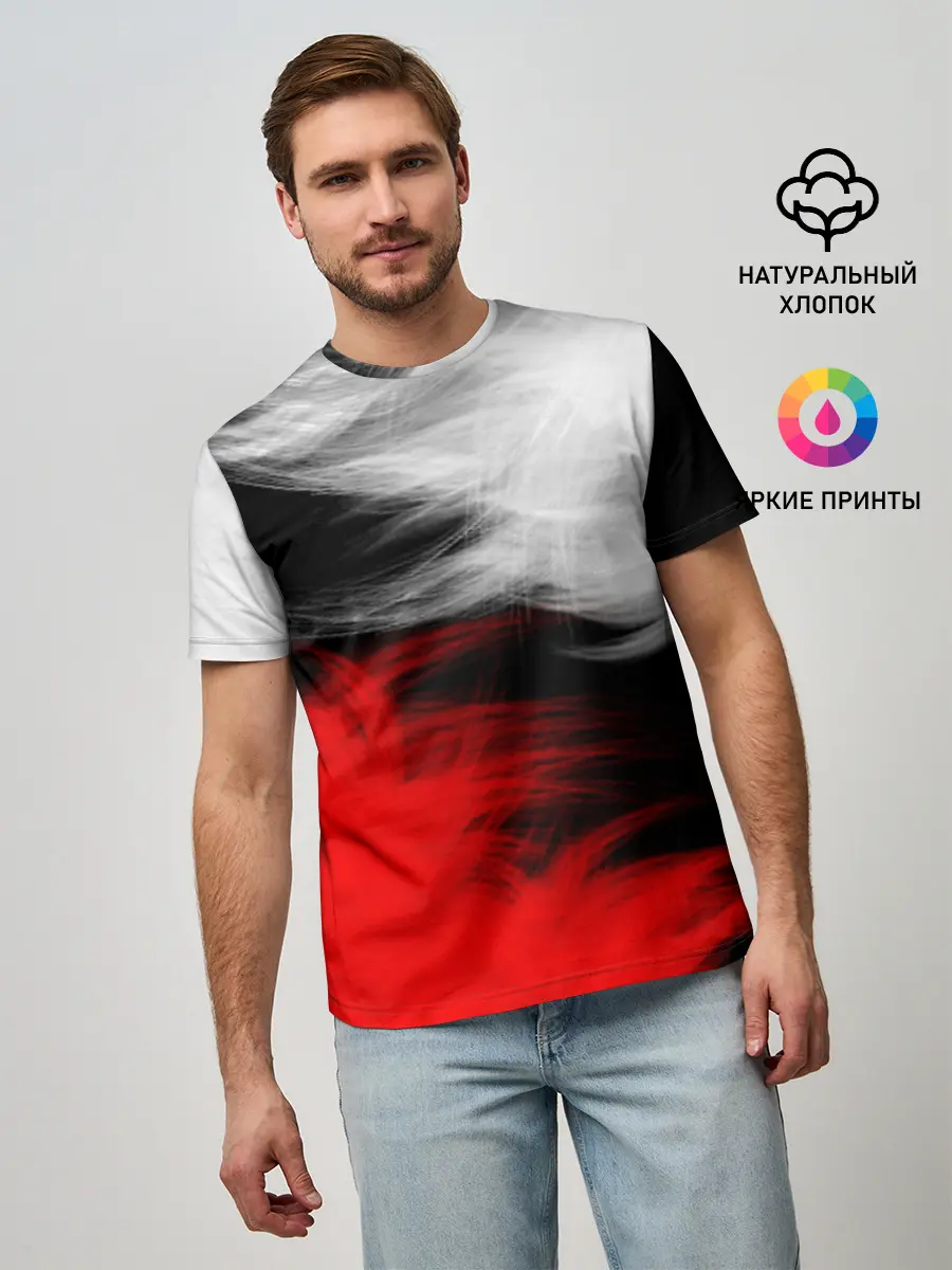 Мужская базовая футболка / ПЕРЬЯ