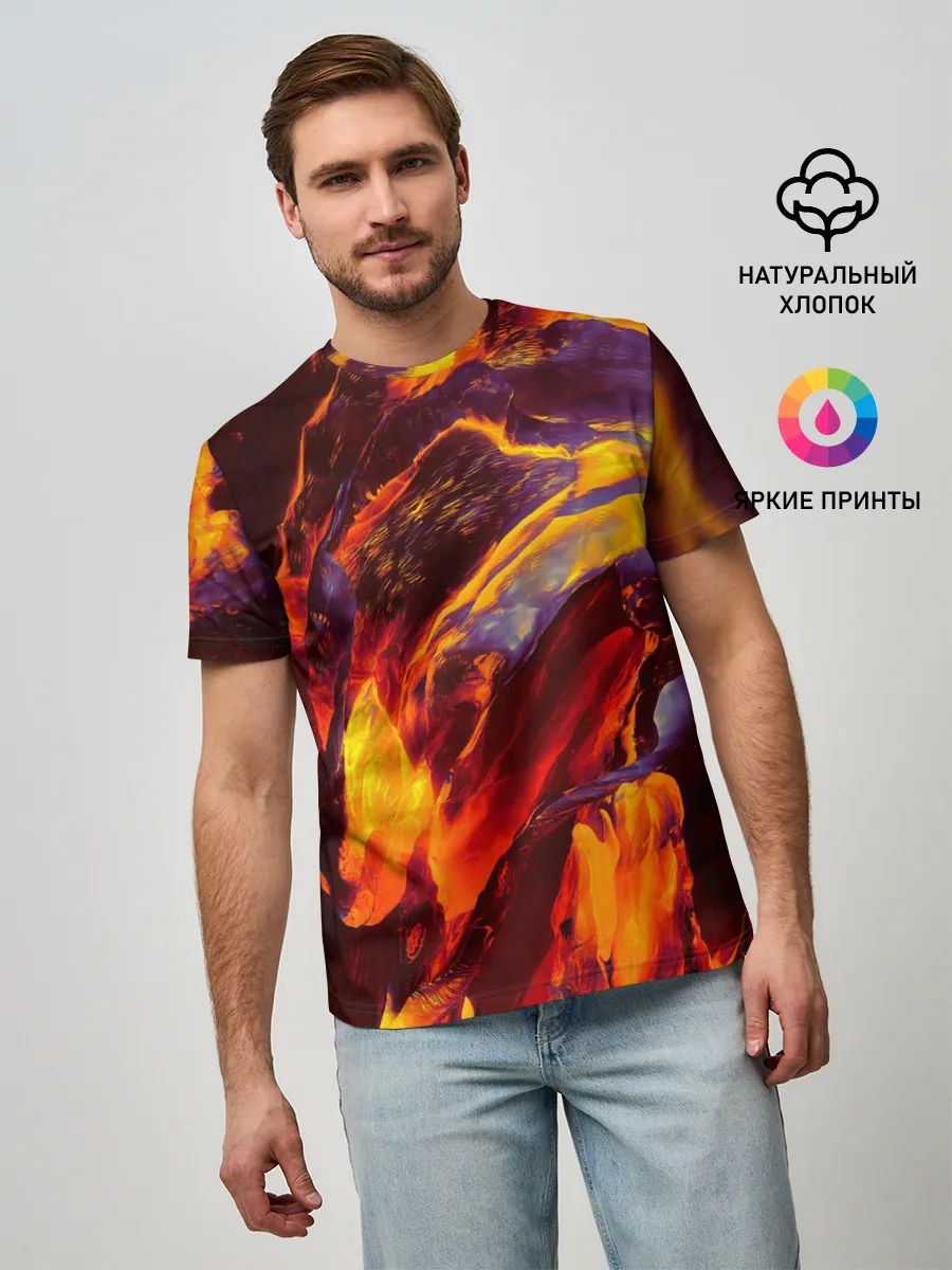 Мужская базовая футболка / ОГНЕННЫЙ ГРАНЖ | FIRE GRUNGE