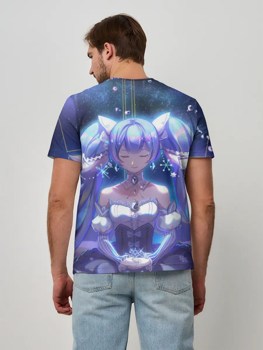 Мужская базовая футболка / Хатцуне Мику медитирует