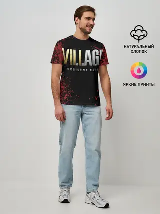 Мужская базовая футболка / Resident Evil Village логотип