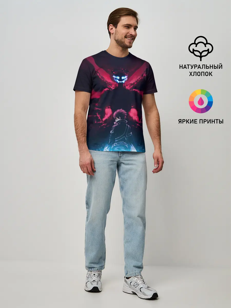 Мужская базовая футболка / Kirito спиной