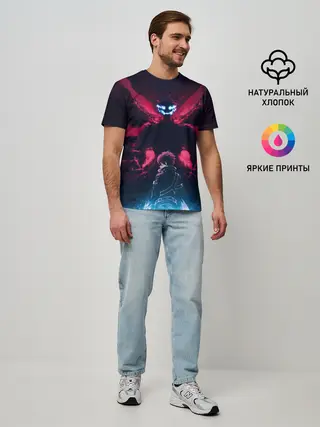 Мужская базовая футболка / Kirito спиной