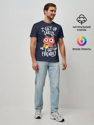 Мужская базовая футболка / I Get Up