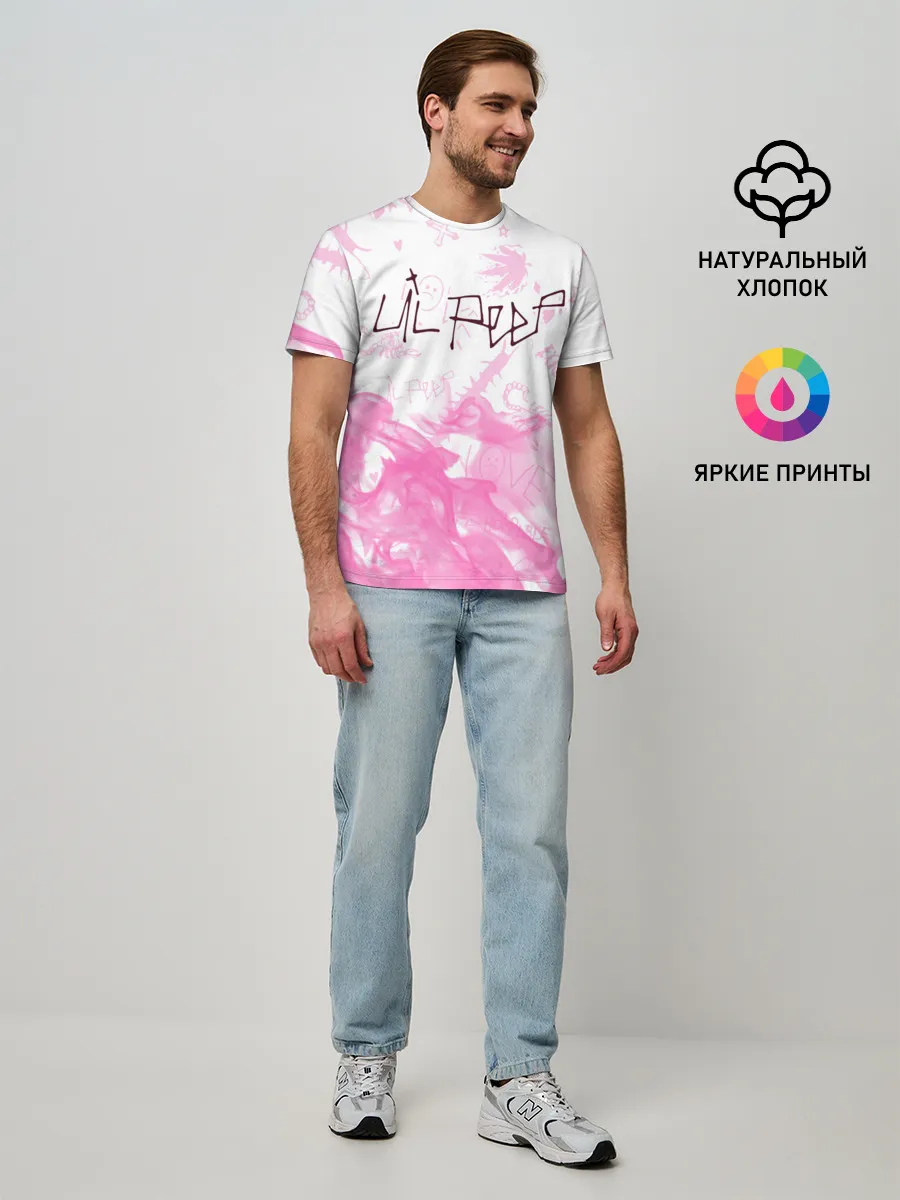 Мужская базовая футболка / LIL PEEP / ЛИЛ ПИП