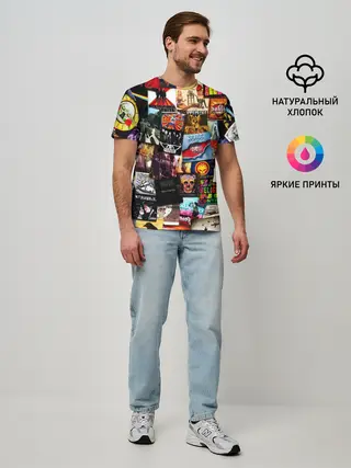 Мужская базовая футболка / Альбомы лучших РОК групп